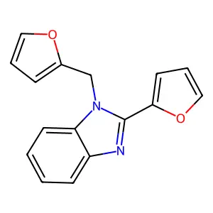 2-Furan-2-yl-1-furan-2-ylmethyl-1H-benzoimidazole structure