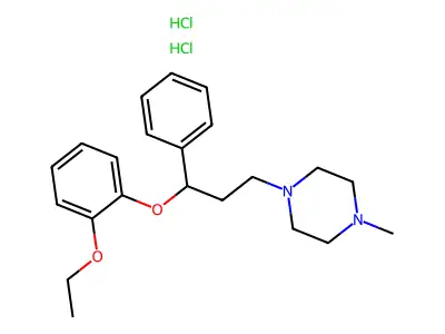 1-(3-(2-Ethoxyphenoxy)-3-phenylpropyl)-4-methylpiperazine dihydrochloride hydrate structure