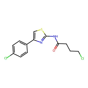 4-chloro-N-[4-(4-chlorophenyl)-1,3-thiazol-2-yl]butanamide structure