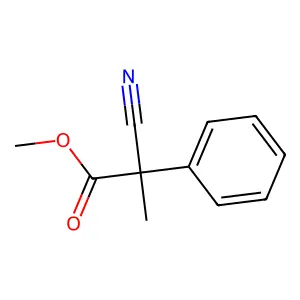 Methyl 2-cyano-2-phenylpropanoate structure