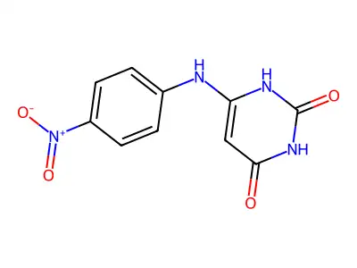 6-[(4-nitrophenyl)amino]pyrimidine-2,4(1H,3H)-dione structure