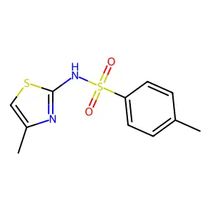 4-methyl-N-(4-methyl-1,3-thiazol-2-yl)benzenesulfonamide structure