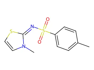 4-methyl-N-(3-methyl-2,3-dihydro-1,3-thiazol-2-ylidene)benzene-1-sulfonamide structure
