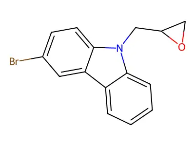 3-Bromo-9-(oxiran-2-ylmethyl)carbazole structure
