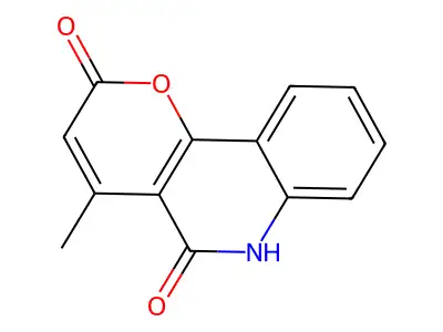 4-methyl-2H-pyrano[3,2-c]quinoline-2,5(6H)-dione structure