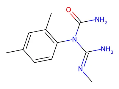1-(2,4-dimethylphenyl)-3-(N'-methylcarbamimidoyl)urea structure