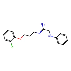 2-anilino-N'-[3-(2-chlorophenoxy)propyl]ethanimidamide structure