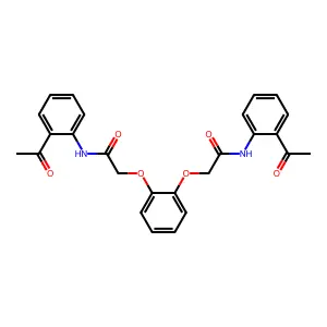 2,2'-[1,2-Phenylenebis(oxy)]bis[N-(2-acetylphenyl)acetamide] structure