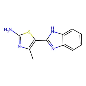 5-(1H-benzo[d]imidazol-2-yl)-4-methylthiazol-2-amine structure
