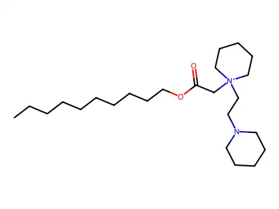 1-[2-(Decyloxy)-2-oxoethyl]-1-[2-(1-piperidinyl)ethyl]piperidinium structure