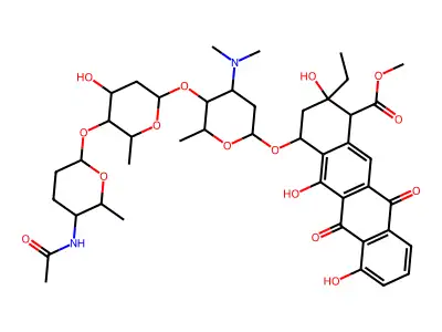 4'''-Aclacinomycinamide structure