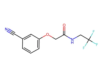 2-(3-cyanophenoxy)-N-(2,2,2-trifluoroethyl)acetamide structure