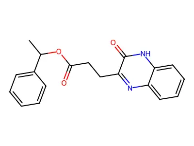 1-phenylethyl 3-(3-oxo-4H-quinoxalin-2-yl)propanoate structure