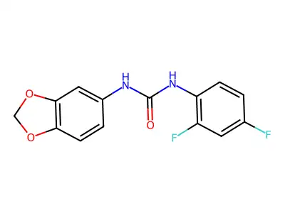 1-(1,3-Benzodioxol-5-yl)-3-(2,4-difluorophenyl)urea structure