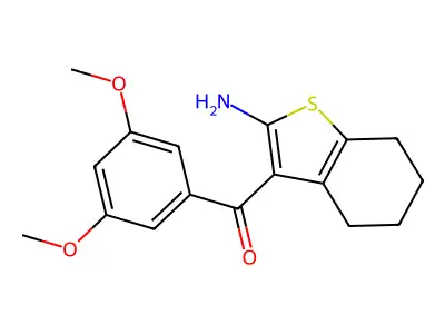 3-(3,5-Dimethoxybenzoyl)-4,5,6,7-tetrahydro-1-benzothiophen-2-amine structure