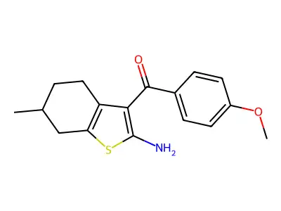 3-(4-Methoxybenzoyl)-6-methyl-4,5,6,7-tetrahydro-1-benzothiophen-2-amine structure