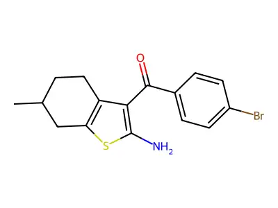 3-(4-Bromobenzoyl)-6-methyl-4,5,6,7-tetrahydro-1-benzothiophen-2-amine structure