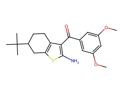 6-Tert-butyl-3-(3,5-dimethoxybenzoyl)-4,5,6,7-tetrahydro-1-benzothiophen-2-amine structure