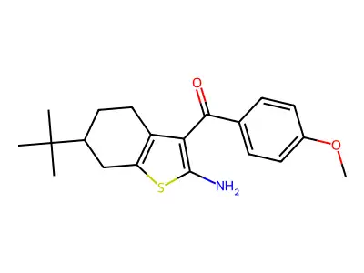 6-Tert-butyl-3-(4-methoxybenzoyl)-4,5,6,7-tetrahydro-1-benzothiophen-2-amine structure
