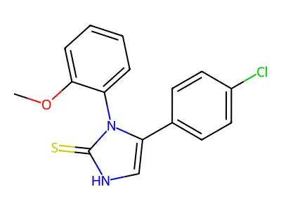 5-(4-chlorophenyl)-1-(2-methoxyphenyl)-1H-imidazole-2-thiol structure
