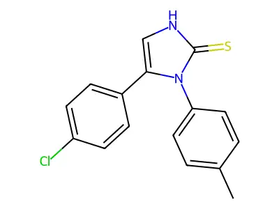 5-(4-chlorophenyl)-1-(4-methylphenyl)-1H-imidazole-2-thiol structure
