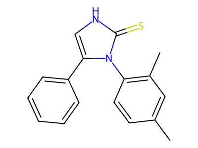 1-(2,4-dimethylphenyl)-5-phenyl-1H-imidazole-2-thiol structure