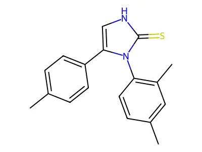 1-(2,4-dimethylphenyl)-5-(4-methylphenyl)-1H-imidazole-2-thiol structure