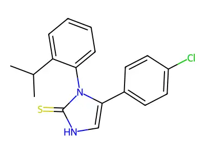 5-(4-chlorophenyl)-1-(2-isopropylphenyl)-1H-imidazole-2-thiol structure