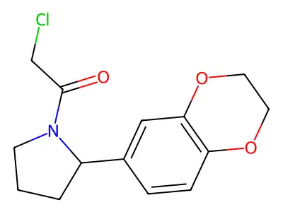 2-Chloro-1-[2-(2,3-dihydro-1,4-benzodioxin-6-yl)pyrrolidin-1-yl]ethan-1-one structure