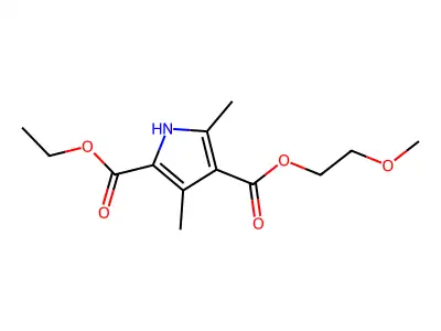 2-ethyl 4-(2-methoxyethyl) 3,5-dimethyl-1H-pyrrole-2,4-dicarboxylate structure