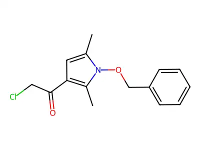 1-[1-(benzyloxy)-2,5-dimethyl-1H-pyrrol-3-yl]-2-chloroethanone structure