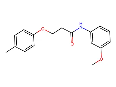 N-(3-methoxyphenyl)-3-(4-methylphenoxy)propanamide structure