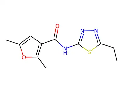 N-(5-ethyl-1,3,4-thiadiazol-2-yl)-2,5-dimethylfuran-3-carboxamide structure
