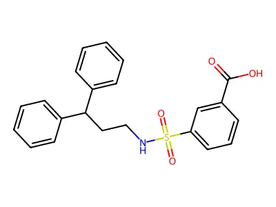 3-[(3,3-Diphenylpropyl)sulfamoyl]benzoic acid structure