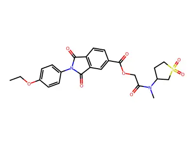 2-[Methyl(tetrahydro-1,1-dioxido-3-thienyl)amino]-2-oxoethyl 2-(4-ethoxyphenyl)-2,3-dihydro-1,3-dioxo-1H-isoindole-5-carboxylate structure