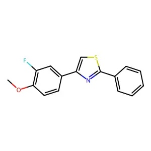 4-(3-Fluoro-4-methoxyphenyl)-2-phenyl-1,3-thiazole structure
