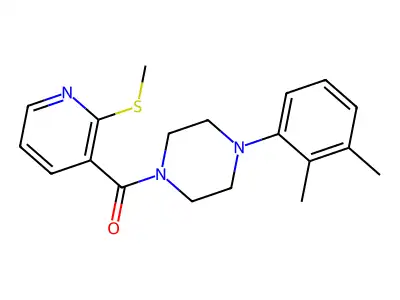 1-(2,3-Dimethylphenyl)-4-[2-(methylsulfanyl)pyridine-3-carbonyl]piperazine structure