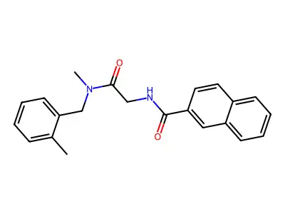 N-[2-[methyl-[(2-methylphenyl)methyl]amino]-2-oxoethyl]naphthalene-2-carboxamide structure