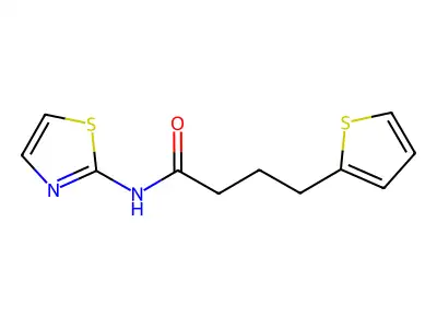 N-(1,3-thiazol-2-yl)-4-thiophen-2-ylbutanamide structure