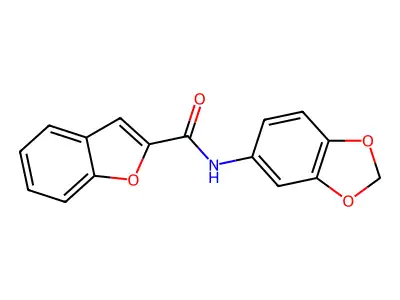 N-(benzo[d][1,3]dioxol-5-yl)benzofuran-2-carboxamide structure