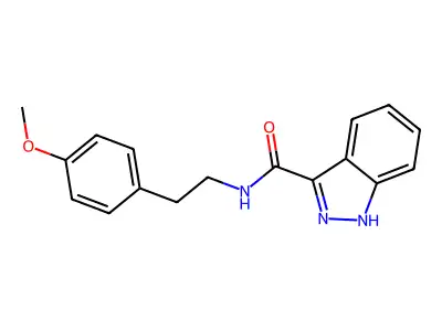 N-[2-(4-methoxyphenyl)ethyl]-1H-indazole-3-carboxamide structure
