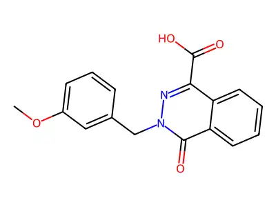 3-[(3-Methoxyphenyl)methyl]-4-oxophthalazine-1-carboxylic acid structure