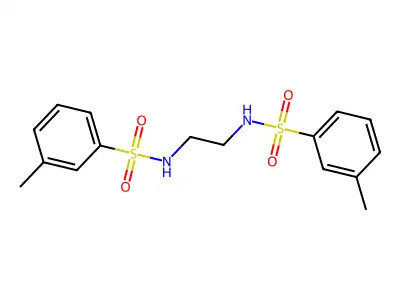N,N'-(Ethane-1,2-diyl)bis(3-methylbenzenesulfonamide) structure