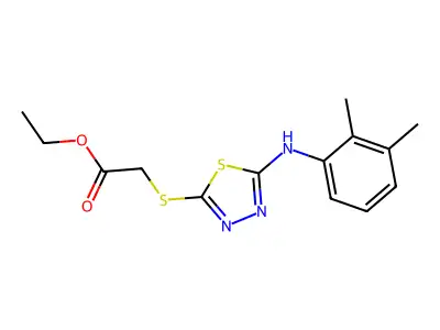 Ethyl 2-({5-[(2,3-dimethylphenyl)amino]-1,3,4-thiadiazol-2-yl}sulfanyl)acetate structure