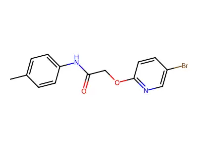 2-(5-bromopyridin-2-yl)oxy-N-(4-methylphenyl)acetamide structure