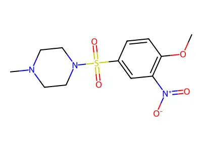 1-[(4-Methoxy-3-nitrophenyl)sulfonyl]-4-methylpiperazine structure