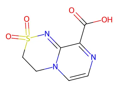 3,4-Dihydropyrazino[2,1-c][1,2,4]thiadiazine-9-carboxylic acid 2,2-dioxide structure