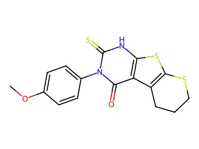 4-(4-Methoxyphenyl)-5-sulfanyl-8,10-dithia-4,6-diazatricyclo[7.4.0.0,2,7]trideca-1(9),2(7),5-trien-3-one structure