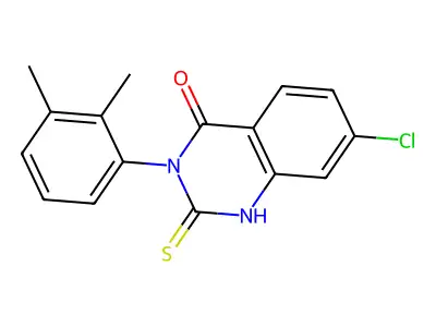 7-Chloro-3-(2,3-dimethylphenyl)-2-sulfanyl-3,4-dihydroquinazolin-4-one structure