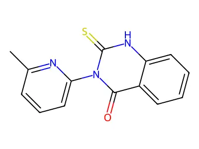 2,3-Dihydro-3-(6-methyl-2-pyridinyl)-2-thioxo-4(1H)-quinazolinone structure